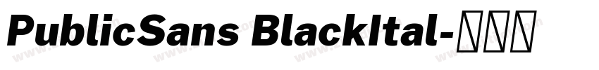PublicSans BlackItal字体转换 PublicSans BlackItal字体转换
